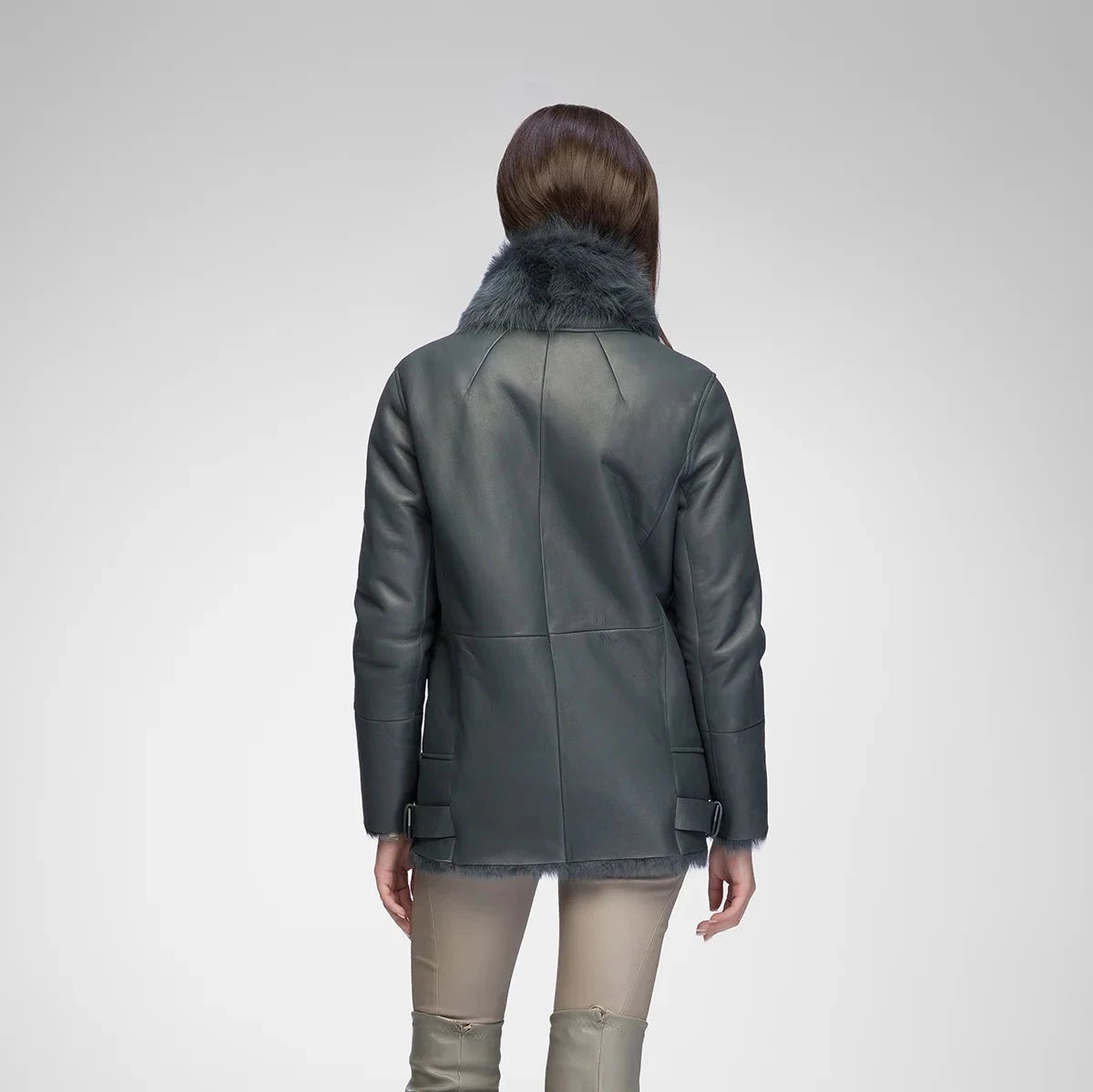 Dark Indigo Shearling Jacket