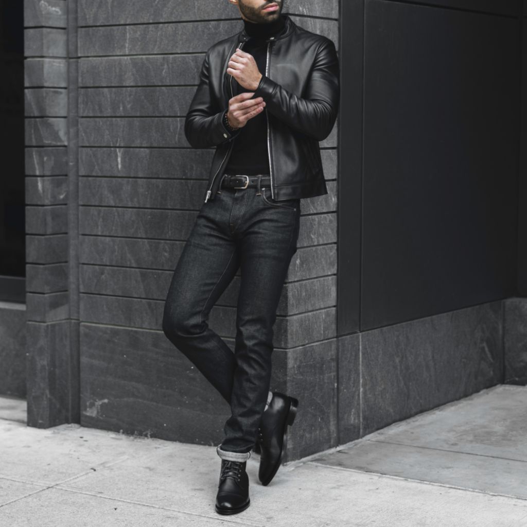 Men's Black Racer Jacket - Sleek & Versatile