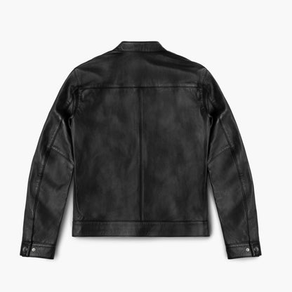 Men's Black Racer Jacket - Sleek & Versatile