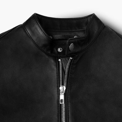 Men's Black Racer Jacket - Sleek & Versatile