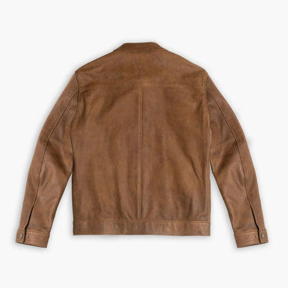 Copper Racer Leather Jacket for Men