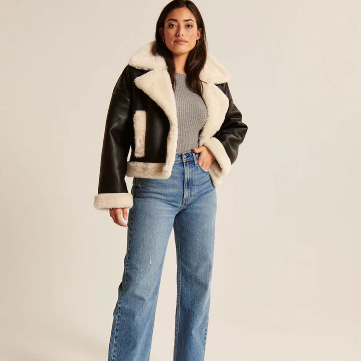 B3 Sheepskin Shearling Riding Leather Jacket