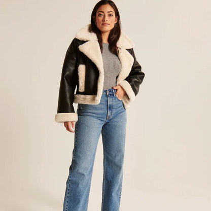 B3 Sheepskin Shearling Riding Leather Jacket