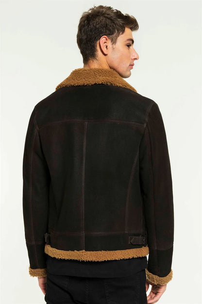 Men’s Aviator Toffee Shearling Jacket