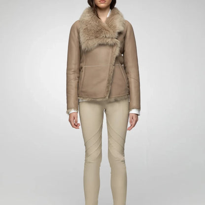 Beige Shearling Jacket