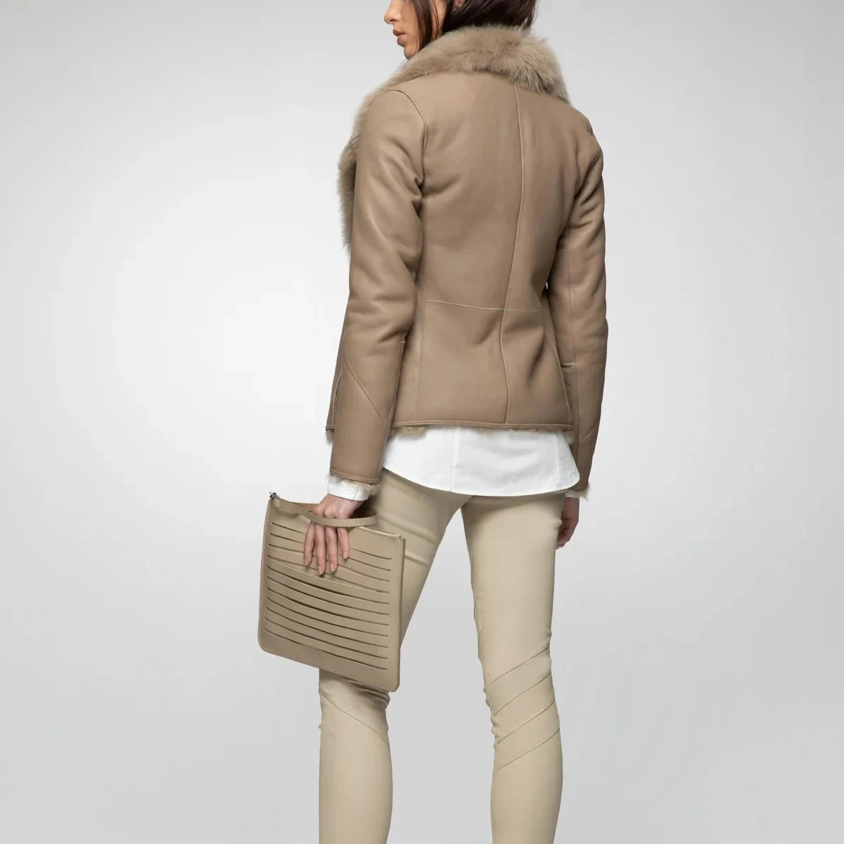 Beige Shearling Jacket