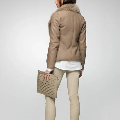 Beige Shearling Jacket