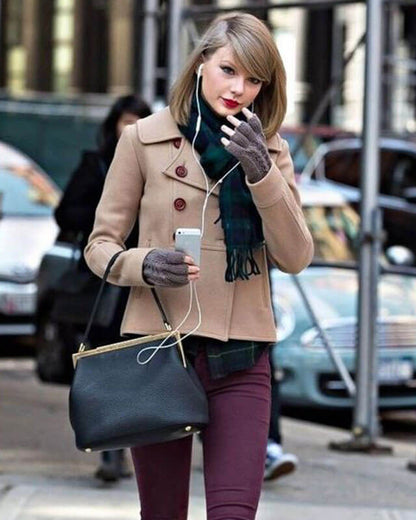 Taylor Swift Beige Short Coat