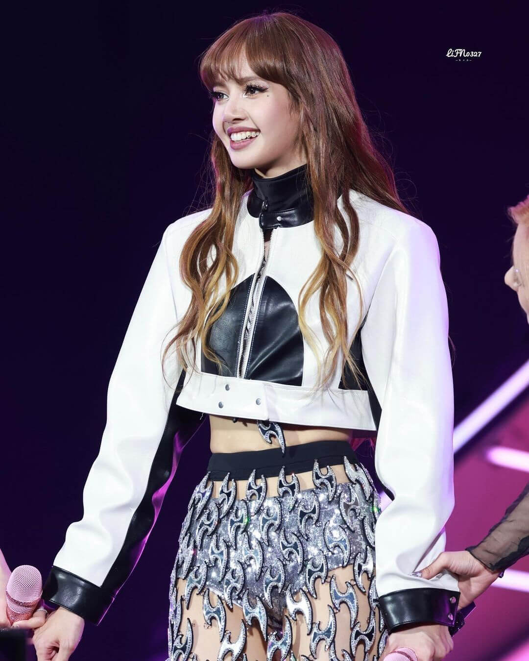 Blackpink Lisa Coachella Cropped Leather Jacket