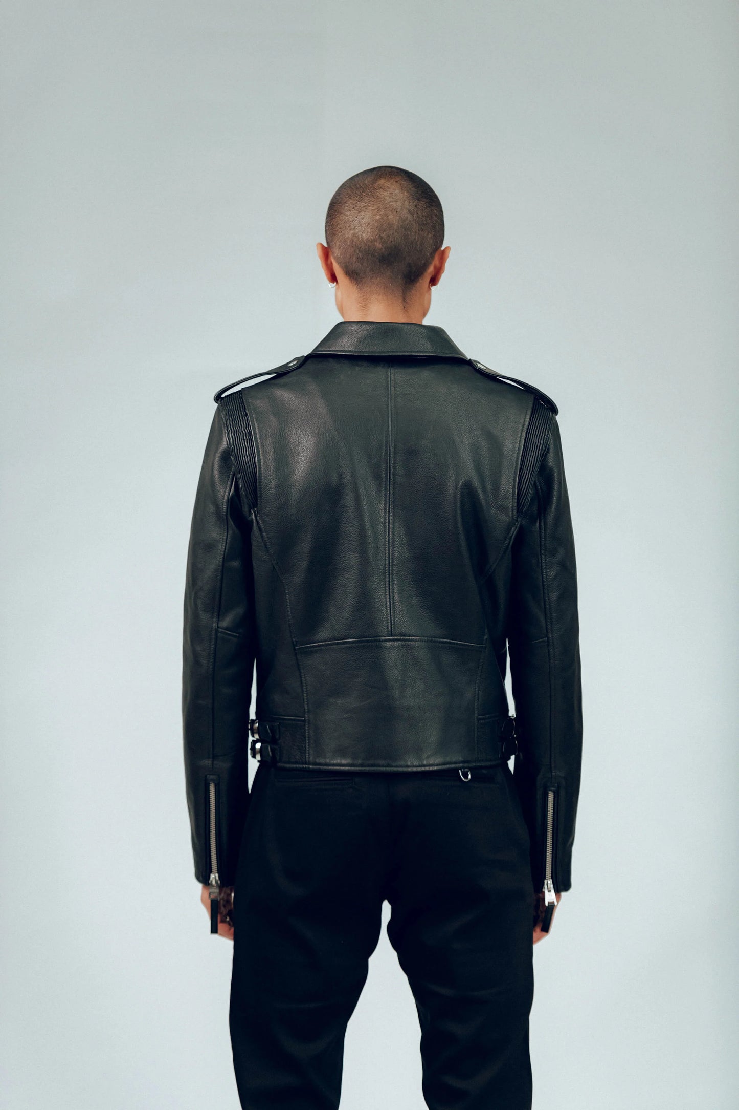 Classic Black Biker Leather Jacket