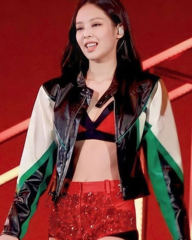 Blackpink Born Pink Jennie Cropped Leather Jacket