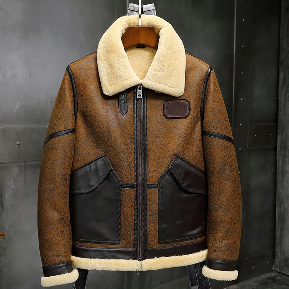 RAF Flight Shearling Sheepskin Leather Jacket