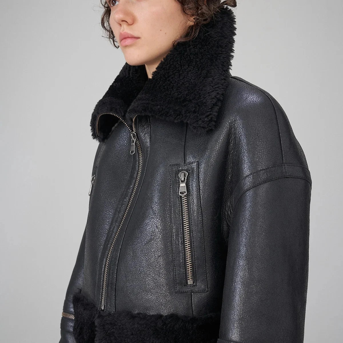 Black Shearling Jacket