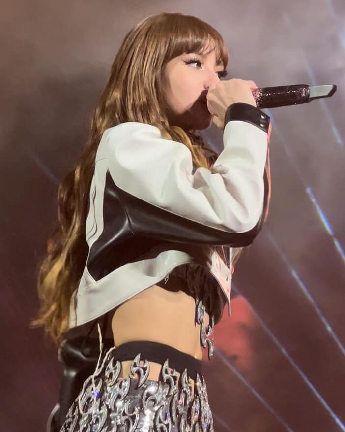 Blackpink Lisa Coachella Cropped Leather Jacket