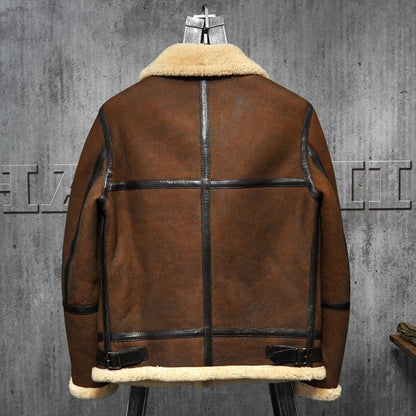 B3 Shearling Brown Leather Jacket