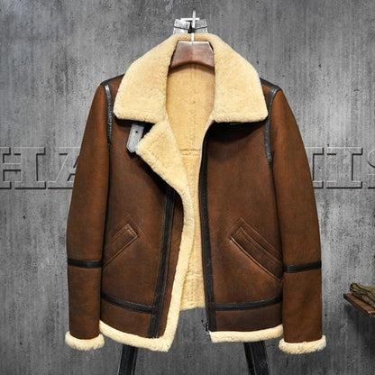 B3 Shearling Brown Leather Jacket