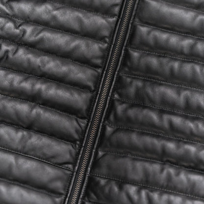 Bridger-Style Black Puffer Leather Jacket