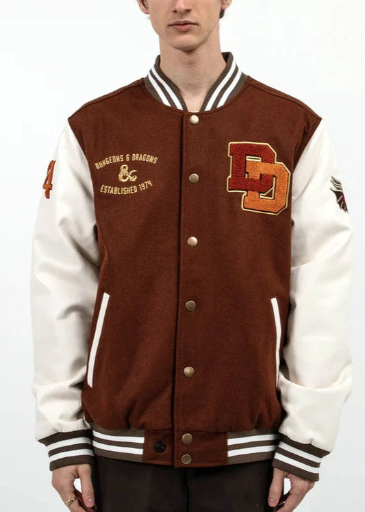 Bold Red Dragon Varsity Jacket