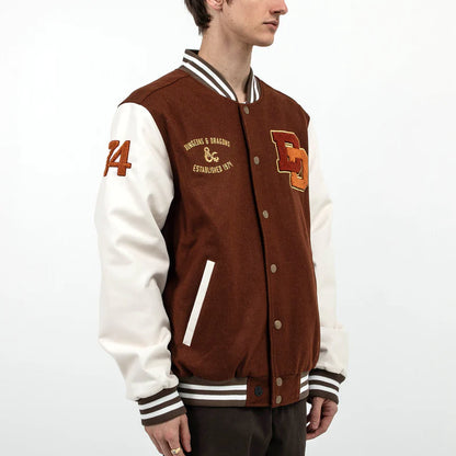 Bold Red Dragon Varsity Jacket