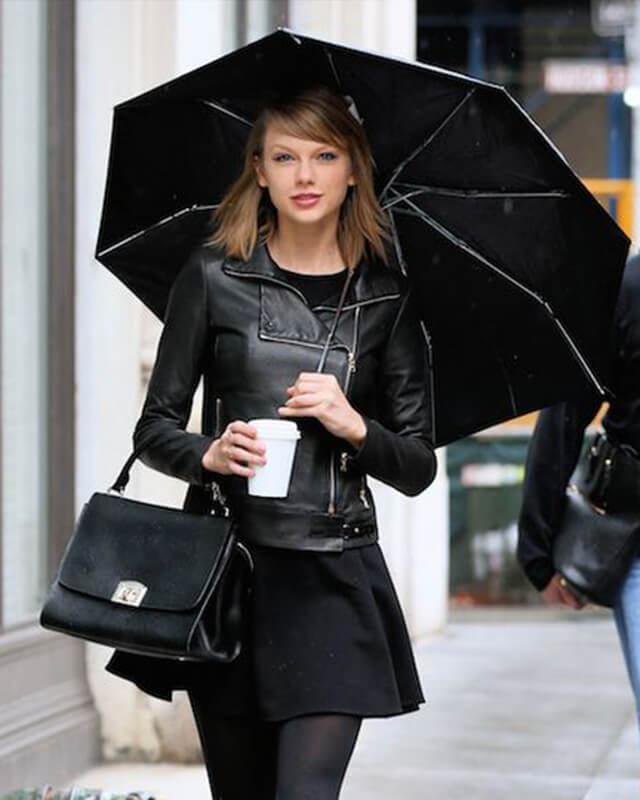 Taylor Swift Black Biker Leather Jacket