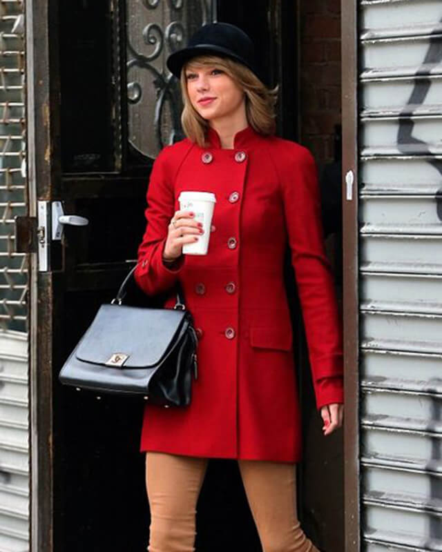 Taylor Swift Wool Red Peacoat