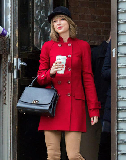 Taylor Swift Wool Red Peacoat