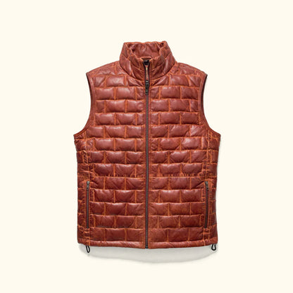 Whiskey Brown Leather Vest