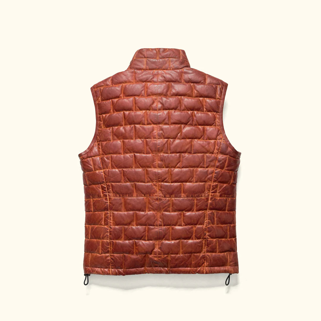 Whiskey Brown Leather Vest