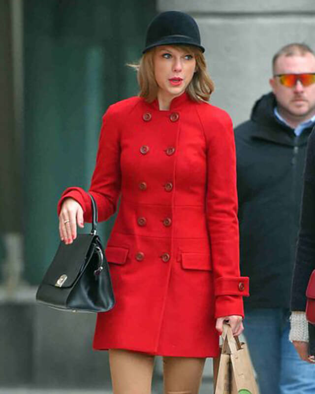 Taylor Swift Wool Red Peacoat