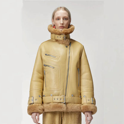 Light Brown RAF Sheepskin Jacket