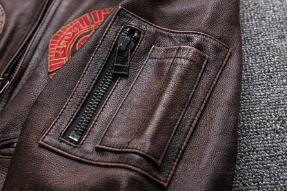 Air Force Flight Cowhide Genuine Leather Jacket