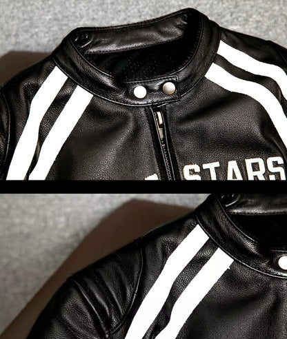 Alpine Stars Road Riding Cowhide Leather Jacket