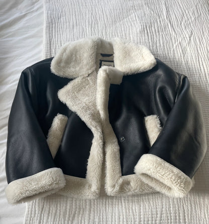 B3 Sheepskin Shearling Riding Leather Jacket