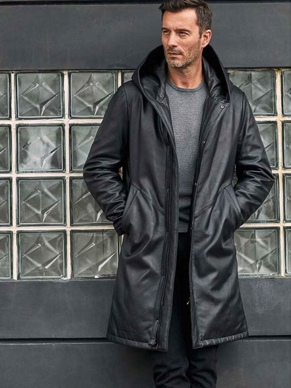 Overcoat Warm Down Jacket Black Leather Parkas Oversize Winter Outwear