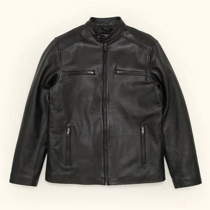 Black Cafe Racer Jacket