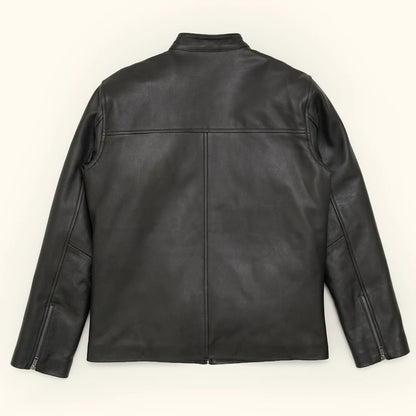 Black Cafe Racer Jacket