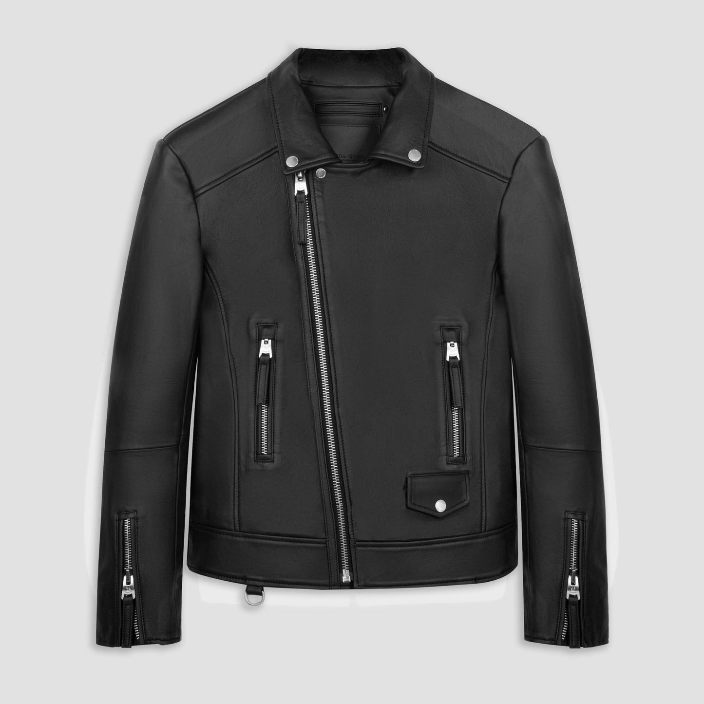 Classic Black Leather Biker Jacket