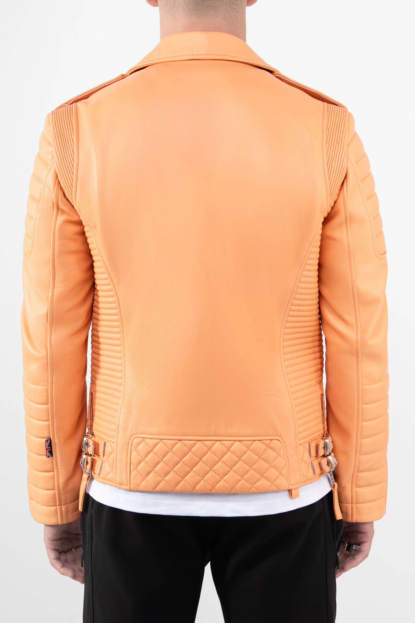 Men's Quilted Leather Biker Jacket